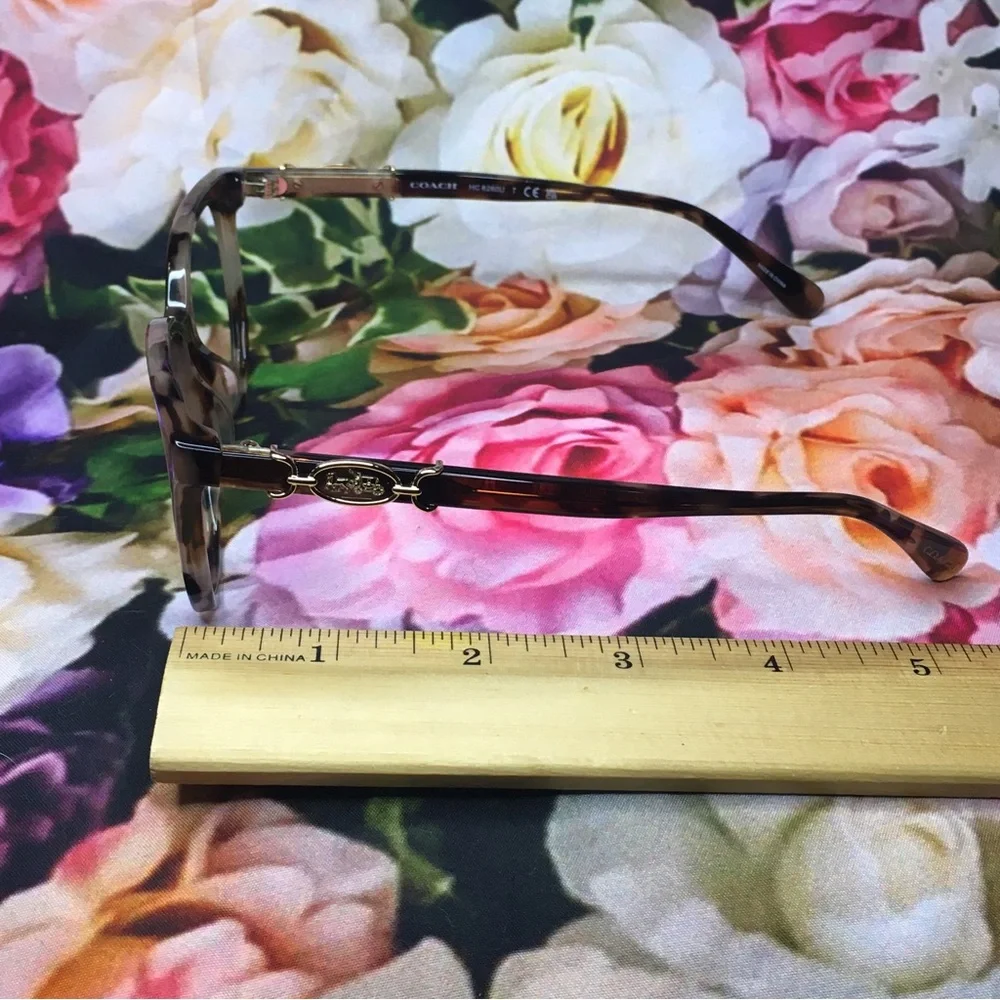 Coach Orange & Black Tortoise acetate Gold horse & carriage logo frames glasses